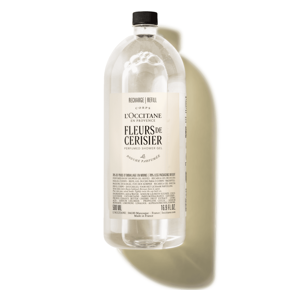 Fleurs de Cerisier perfumed shower gel refill