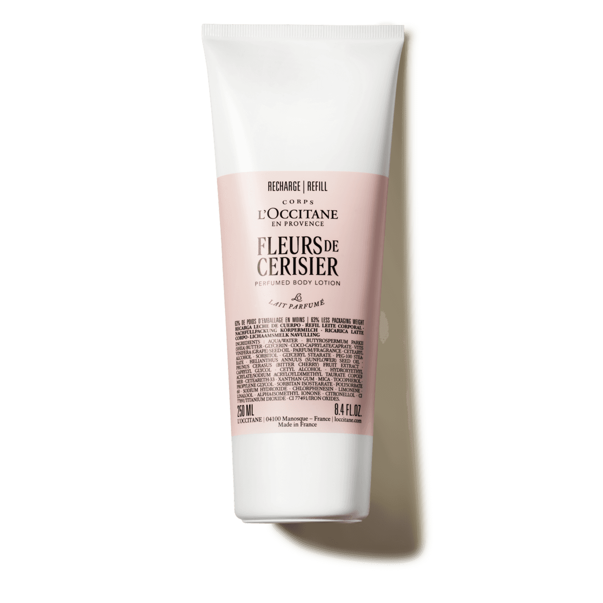 Fleurs de Cerisier perfumed body lotion refill