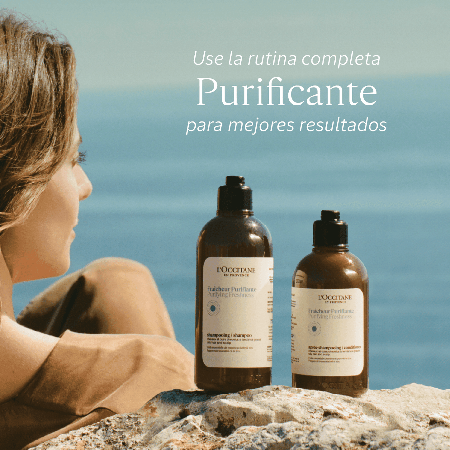 Champú Frescura Revitalizante para el cabello, ingredientes naturales, libres de sulfato de sodio