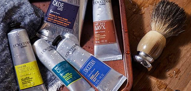 Bálsamo after shave L’Occitane Cade con manteca de karité, calma e hidrata la piel tras el afeitado sin dejar residuos grasos.