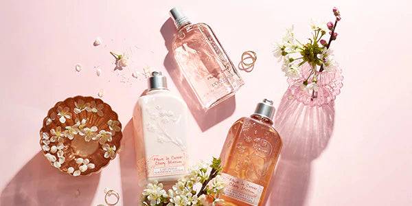 Colección Flor de Cerezo de L’Occitane — Eau de Toilette y cuidado corporal con aroma floral delicado inspirado en cerezos en flor