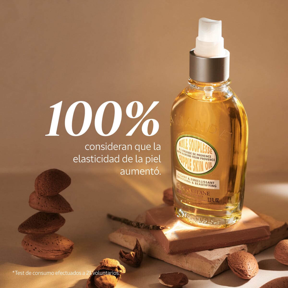 Aceite de piel flexible de almendras