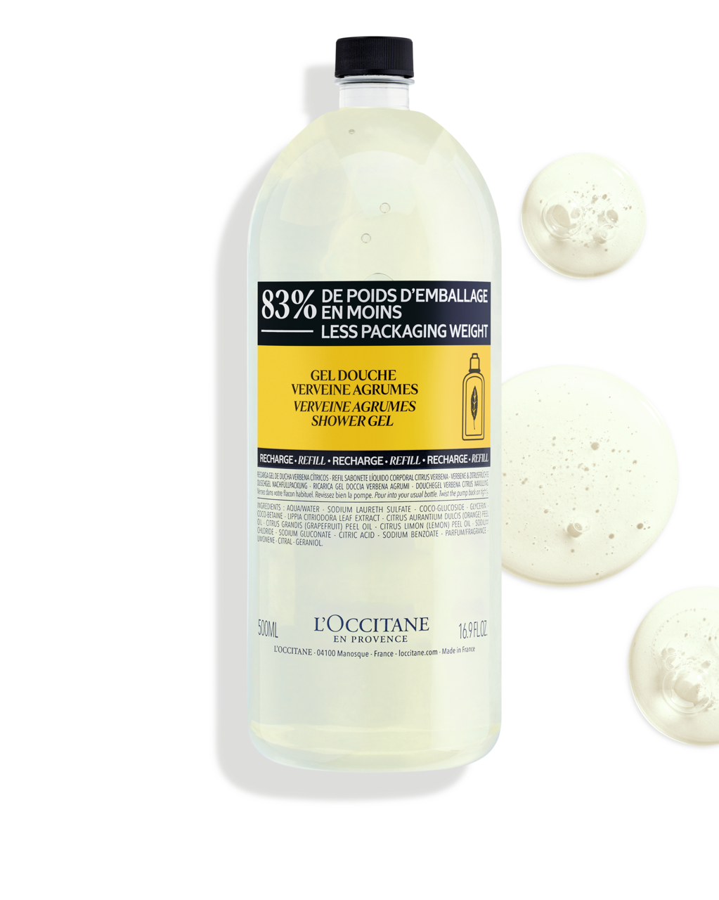 Eco Recarga Gel de Ducha Verbena Cítrico 500ml