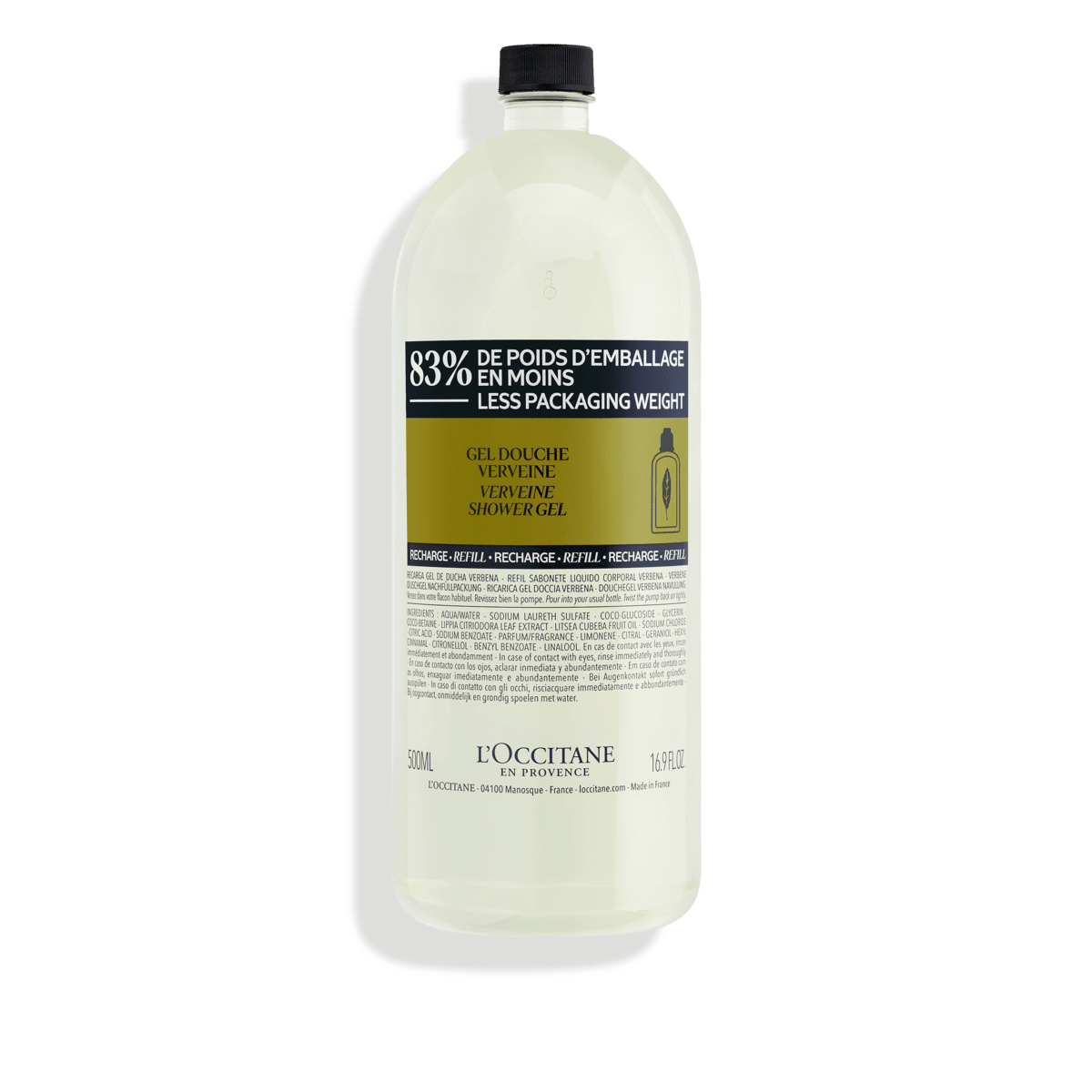 Ecorrecarga Gel Ducha Verbena 500ml Refill BLOC03734 