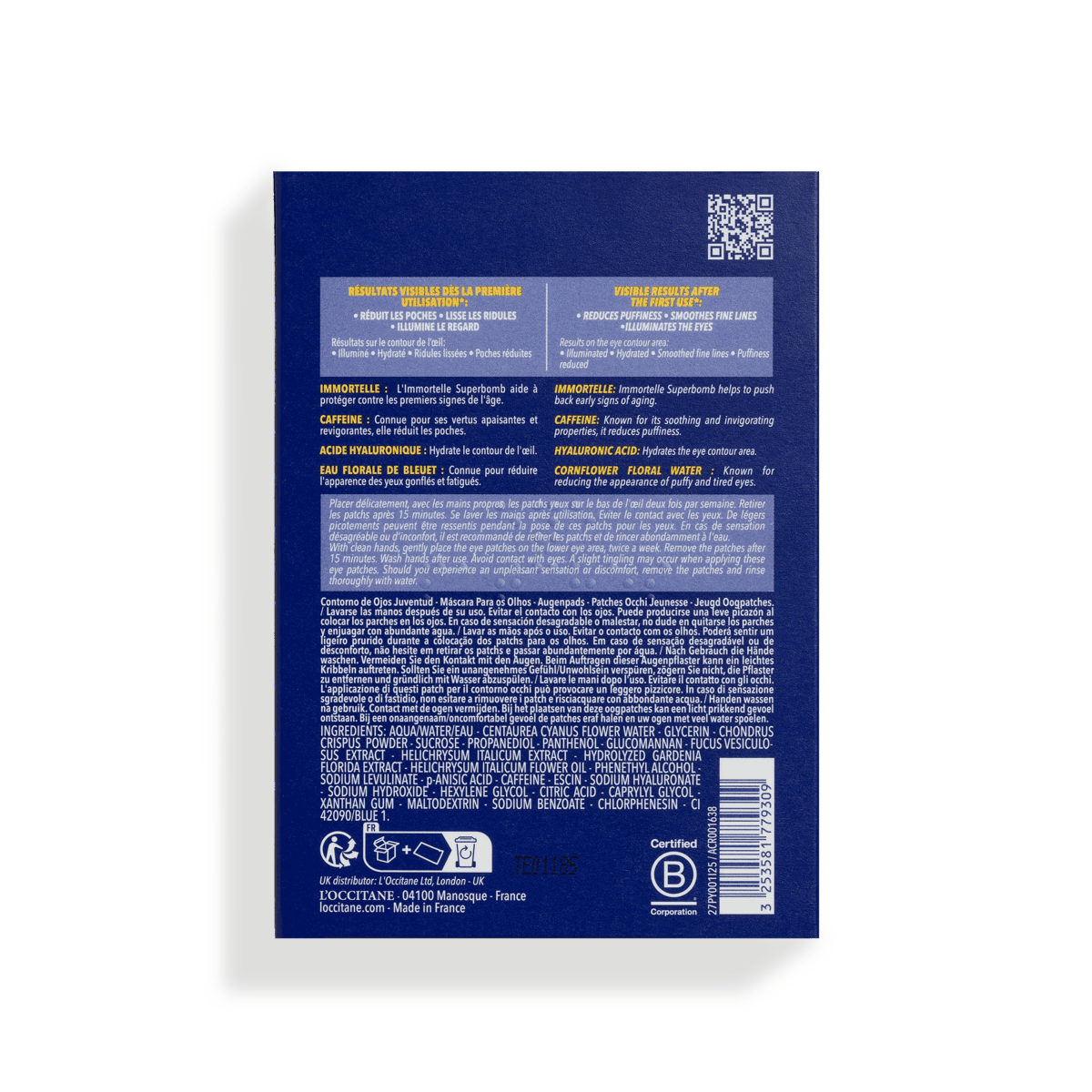 IMMORTELLE PRECIEUSE EYE PATCHES